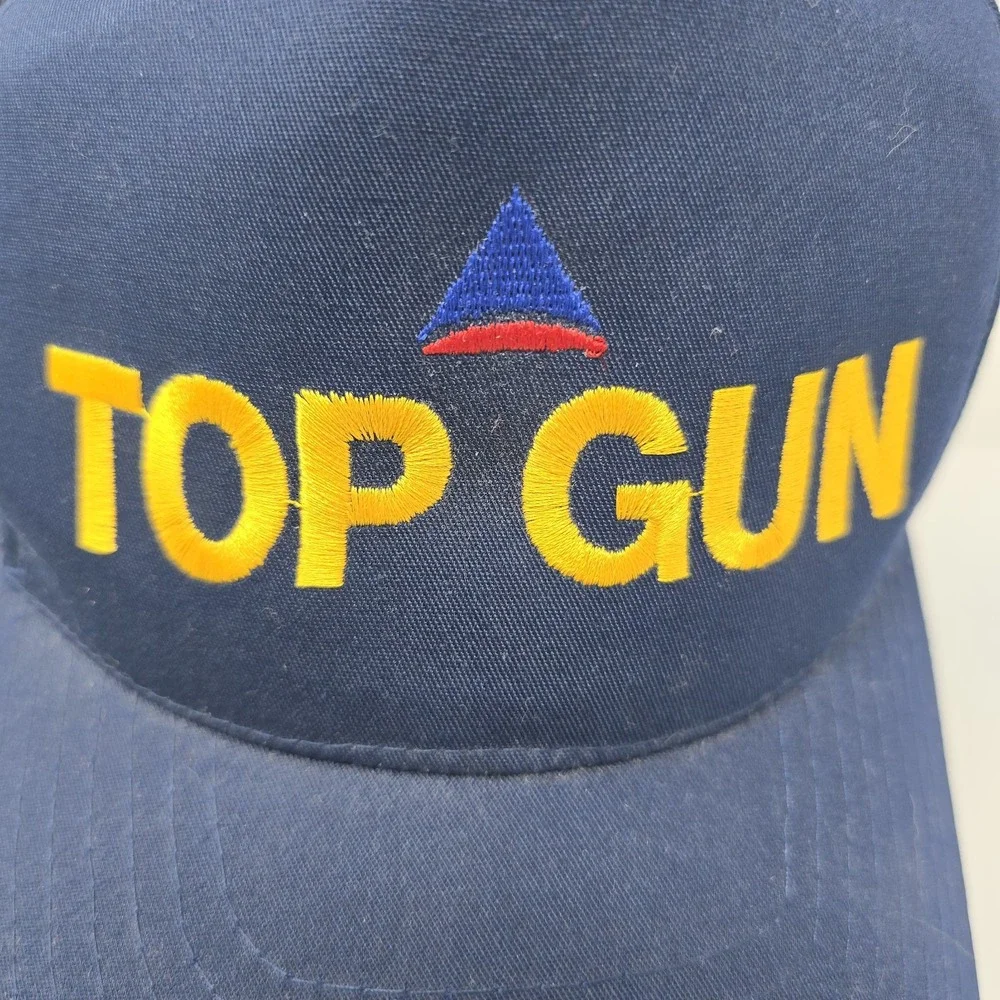 NISSIN Top Gun black cap hat, adjustable.‎ Vintage.